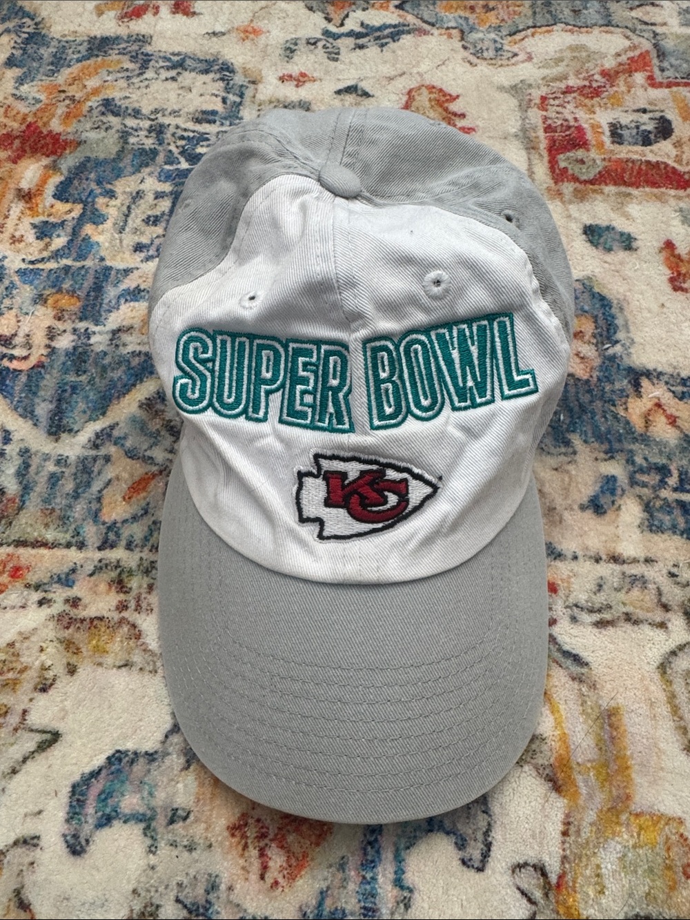 47 Brand Kansas City Chiefs Super Bowl LIV 54 NFL Adjustable Hat Gray White